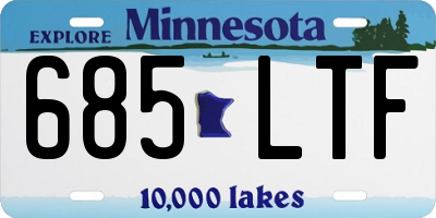 MN license plate 685LTF