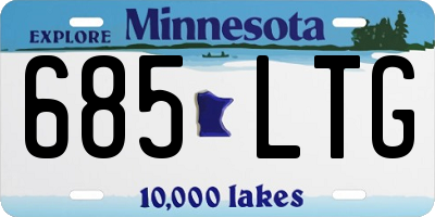 MN license plate 685LTG