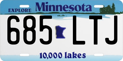 MN license plate 685LTJ