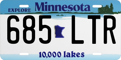 MN license plate 685LTR