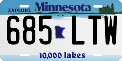 MN license plate 685LTW