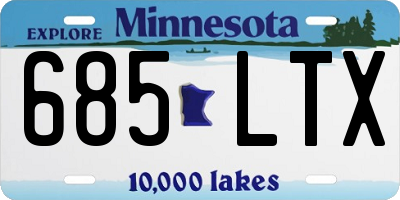 MN license plate 685LTX