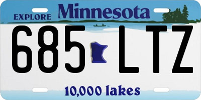 MN license plate 685LTZ