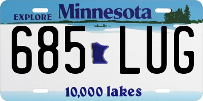 MN license plate 685LUG