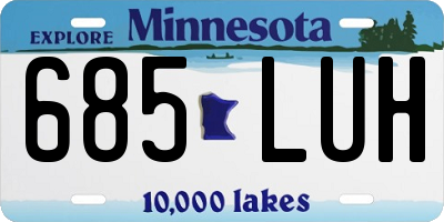 MN license plate 685LUH