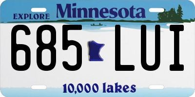 MN license plate 685LUI