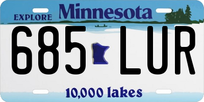 MN license plate 685LUR