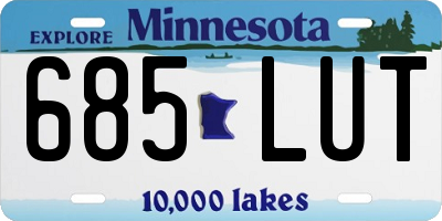 MN license plate 685LUT