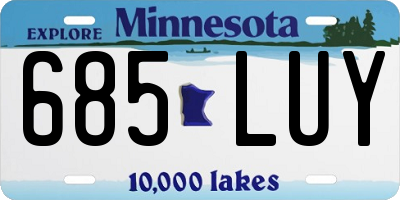 MN license plate 685LUY