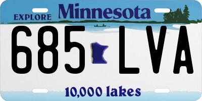 MN license plate 685LVA
