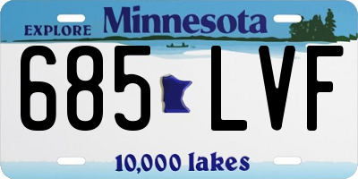MN license plate 685LVF