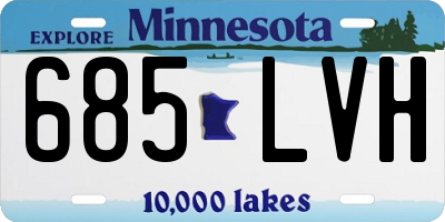 MN license plate 685LVH