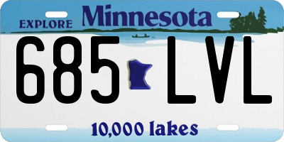 MN license plate 685LVL