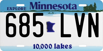 MN license plate 685LVN
