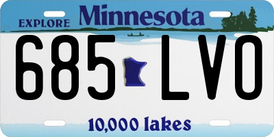 MN license plate 685LVO