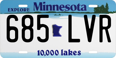 MN license plate 685LVR