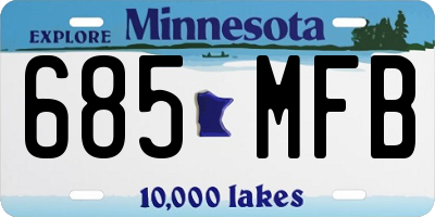 MN license plate 685MFB