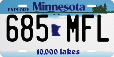 MN license plate 685MFL