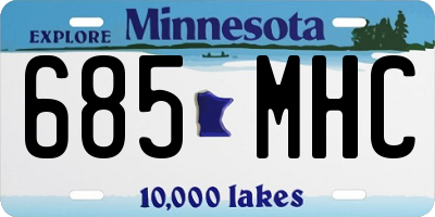 MN license plate 685MHC