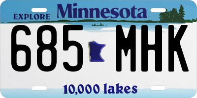 MN license plate 685MHK