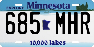 MN license plate 685MHR