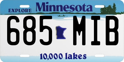 MN license plate 685MIB