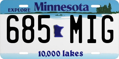 MN license plate 685MIG