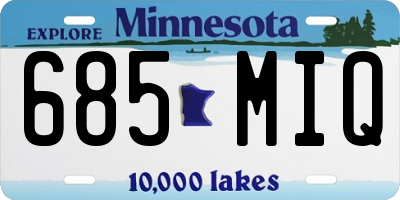 MN license plate 685MIQ