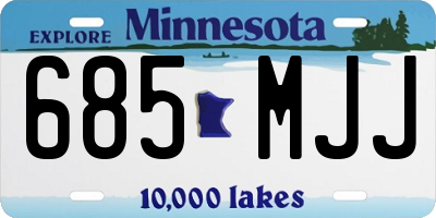 MN license plate 685MJJ