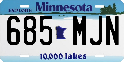 MN license plate 685MJN