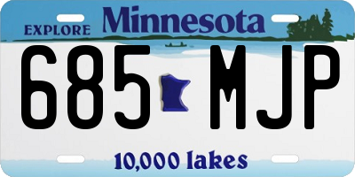 MN license plate 685MJP