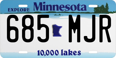 MN license plate 685MJR