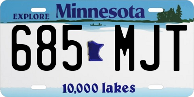 MN license plate 685MJT