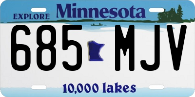 MN license plate 685MJV