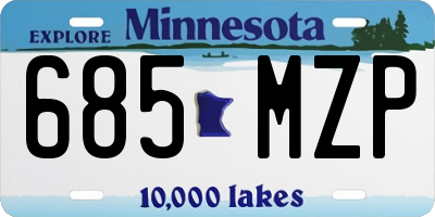 MN license plate 685MZP