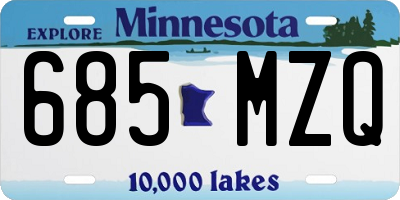 MN license plate 685MZQ