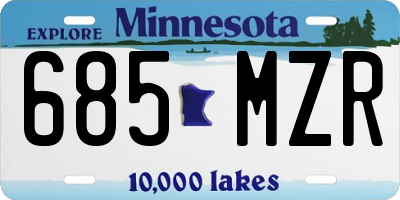 MN license plate 685MZR