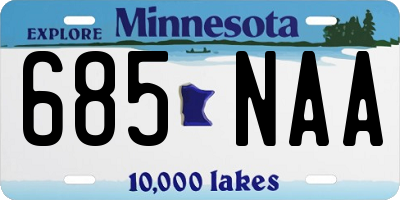 MN license plate 685NAA