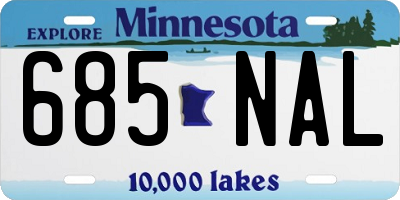 MN license plate 685NAL