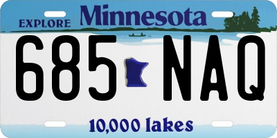 MN license plate 685NAQ