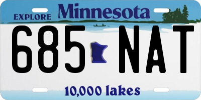 MN license plate 685NAT