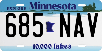 MN license plate 685NAV
