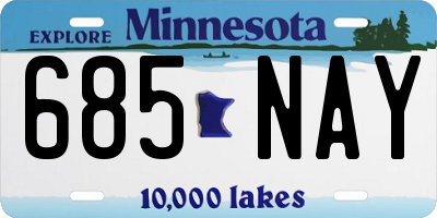 MN license plate 685NAY