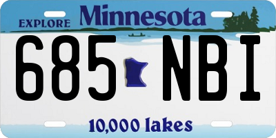 MN license plate 685NBI