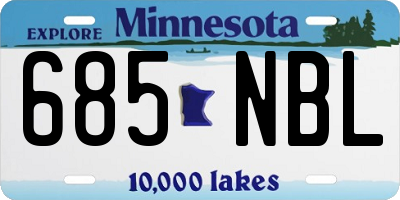 MN license plate 685NBL