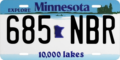 MN license plate 685NBR