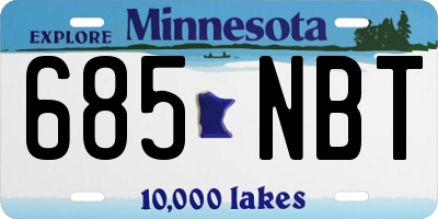 MN license plate 685NBT