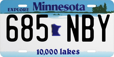 MN license plate 685NBY