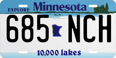 MN license plate 685NCH