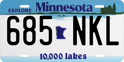 MN license plate 685NKL